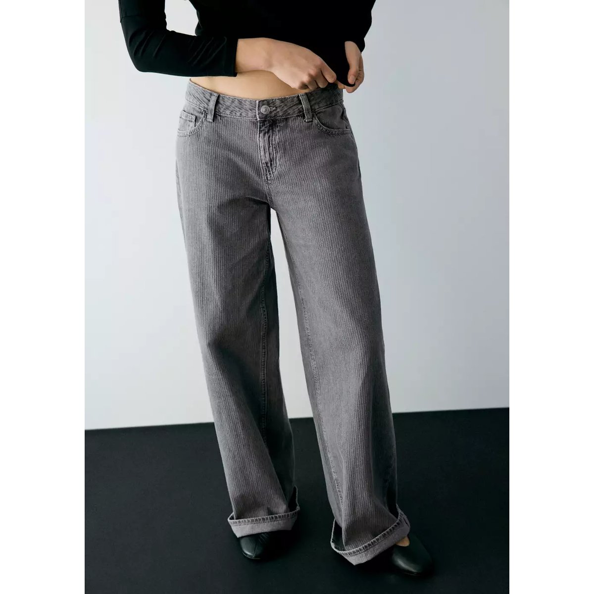 Jeans jacquard gris denim, MANGO TEEN