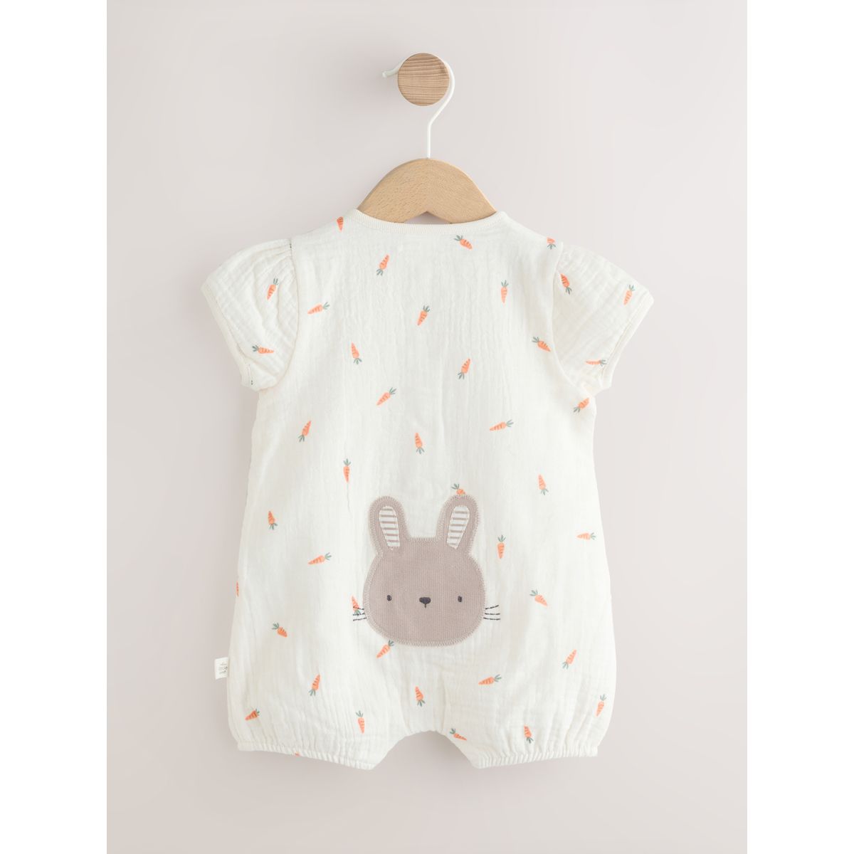 Barboteuse bébé tissée lapin blanc, NEXT