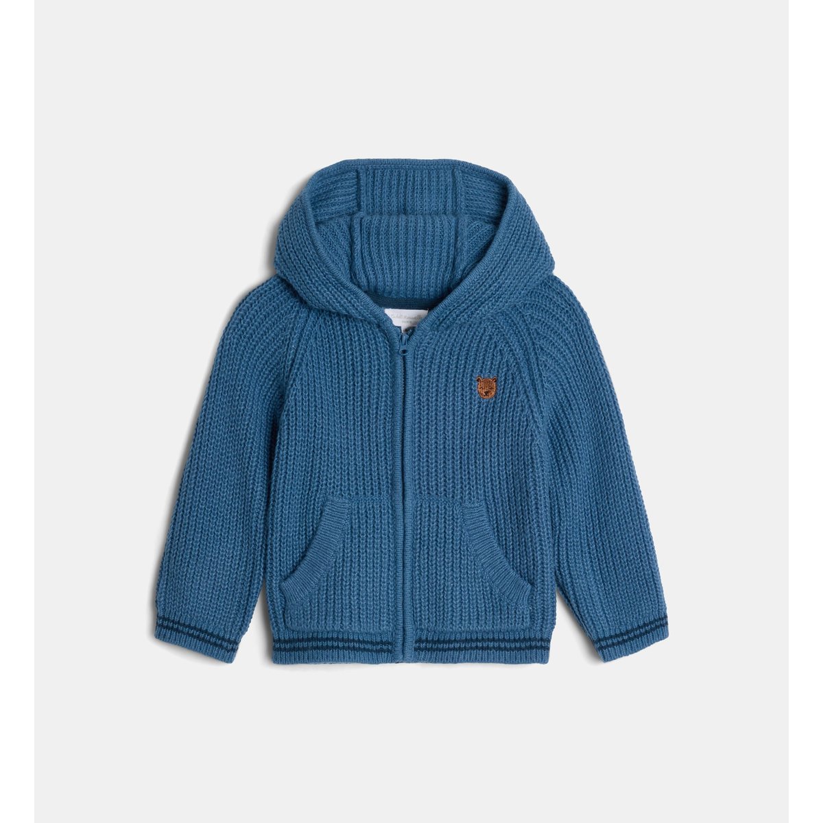 Gilet en tricot à capuche valerio bleu, CADET ROUSSELLE