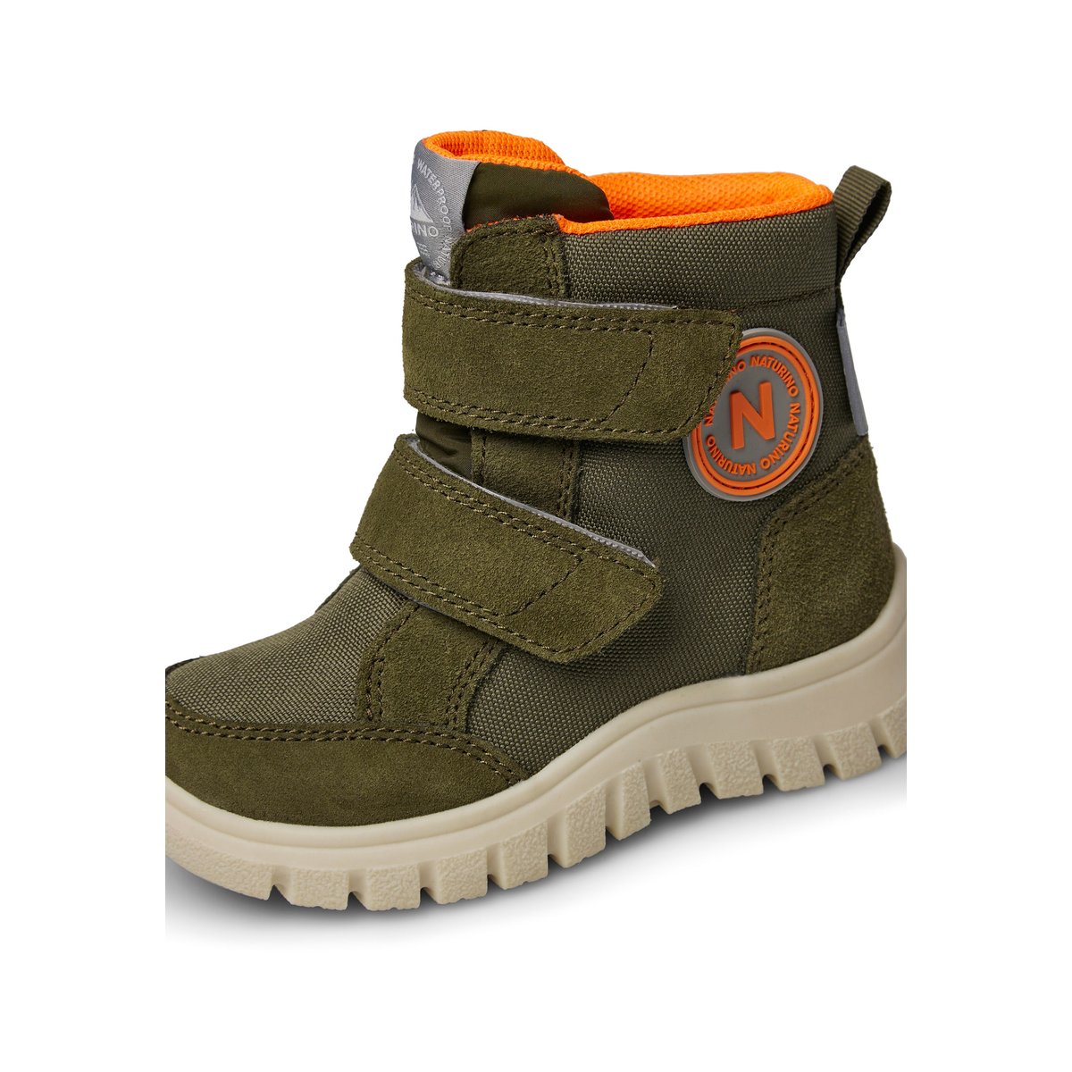 Bottes en suède et tissu technique GEMINAE 3 VL WP. kaki, NATURINO