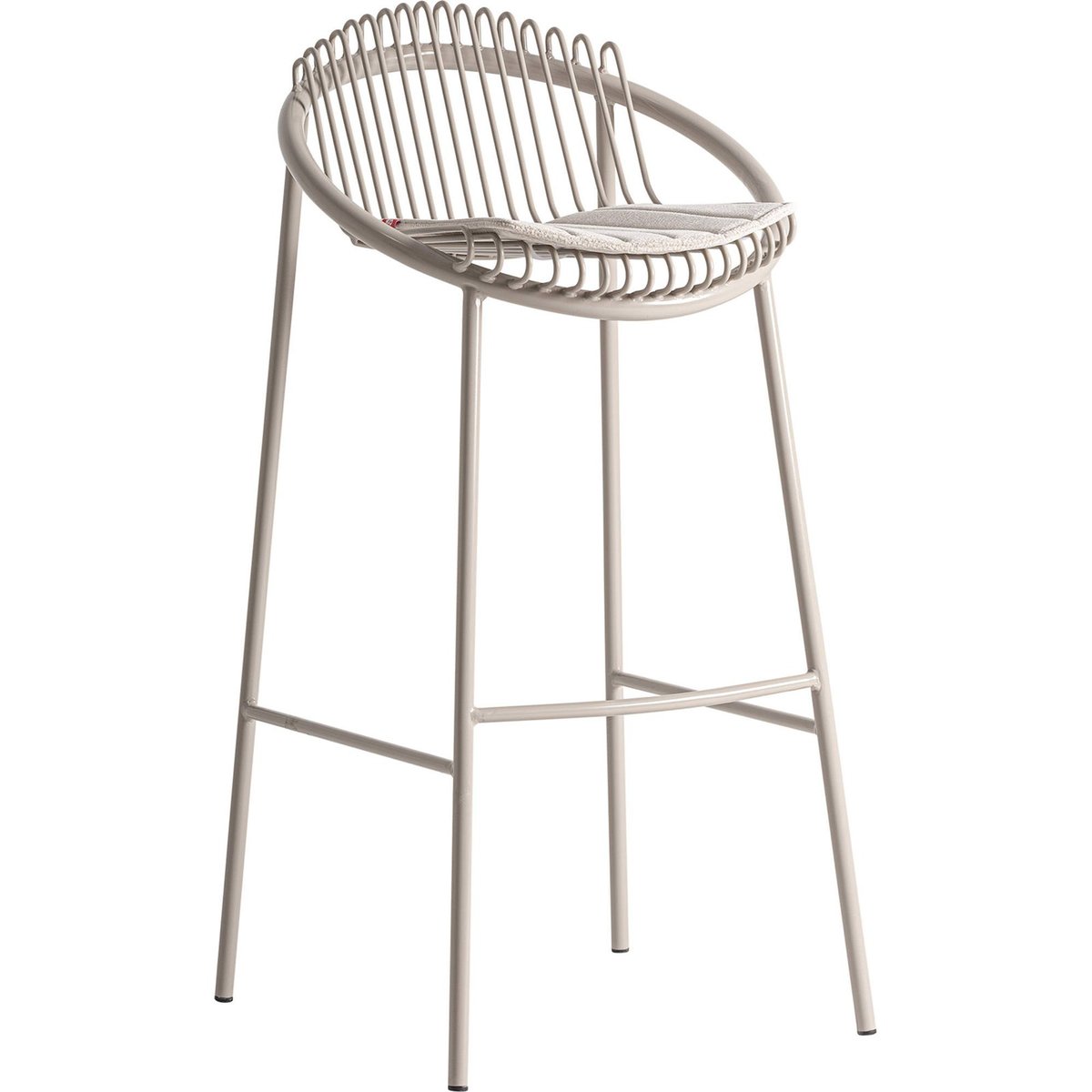 Tabouret de bar en fer collection brienz gris, RECOLLECTION