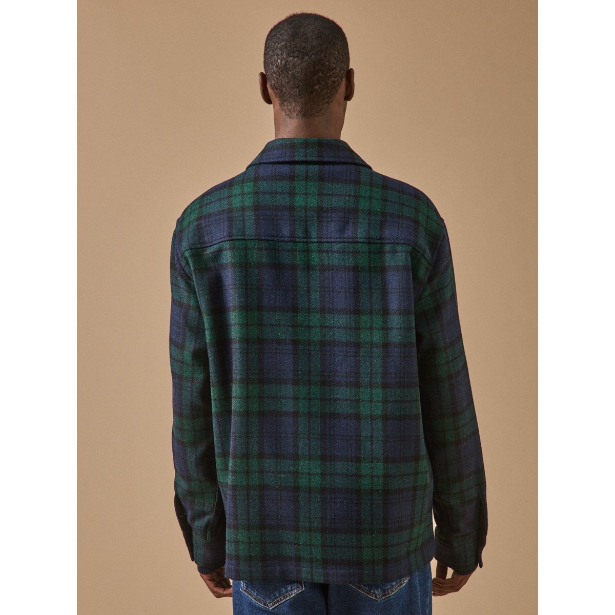 Surchemise tartan  en laine carreaux famille, CYRILLUS