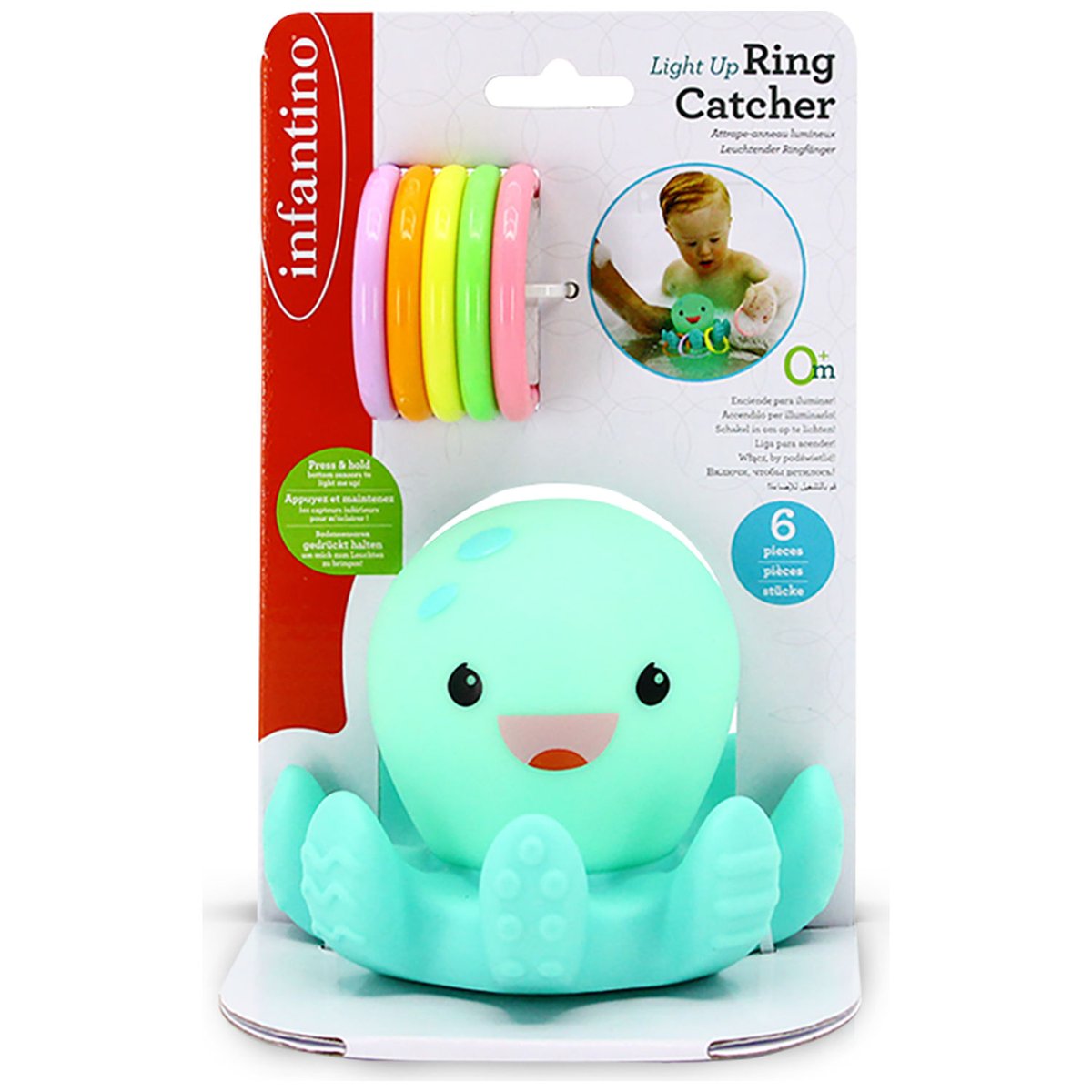 Pieuvre de bain multicolore, INFANTINO