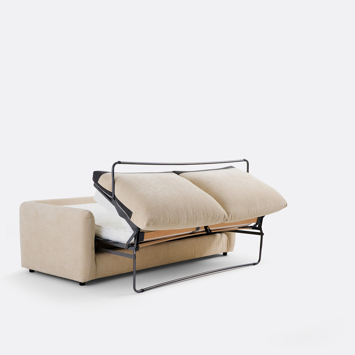 Canapé convertible 2, 3 ou 4 places, velours côtelé gaufré, YDE beige, LA REDOUTE INTERIEURS