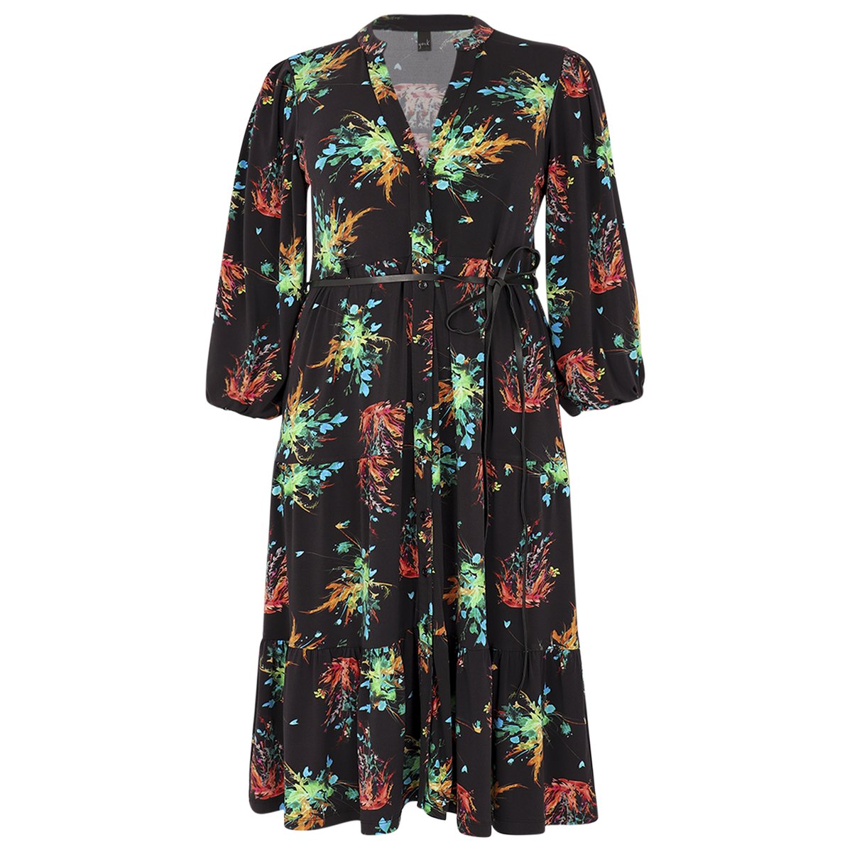 Robe volanté /à volants noir, YOEK