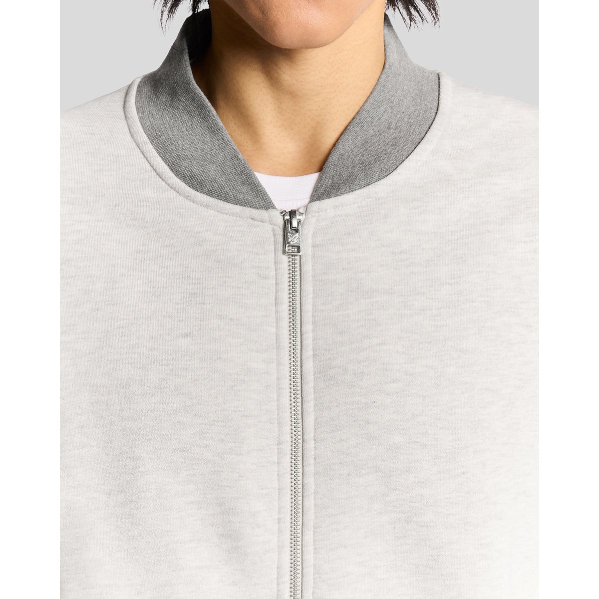 Bomber à manches raglan gris clair chiné, LYLE & SCOTT