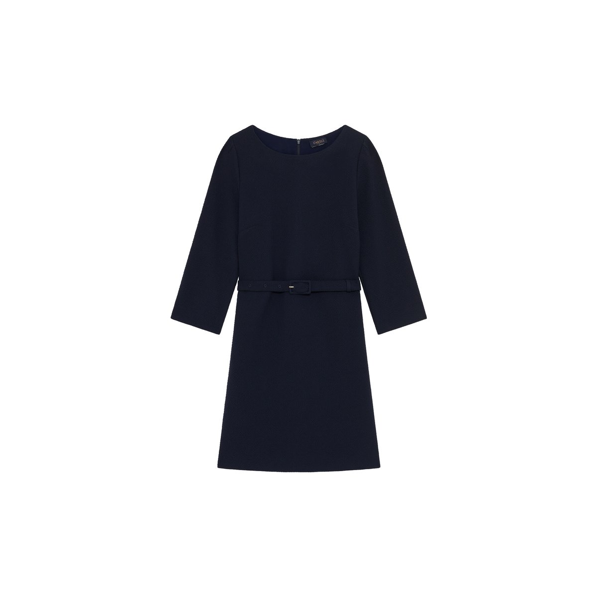 Robe droite col bateau RJOLIE bleu marine, CAROLL
