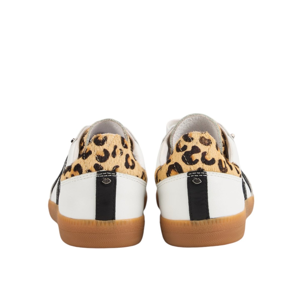 Baskets En Cuir Billie Leopard blanc, BONS BAISERS