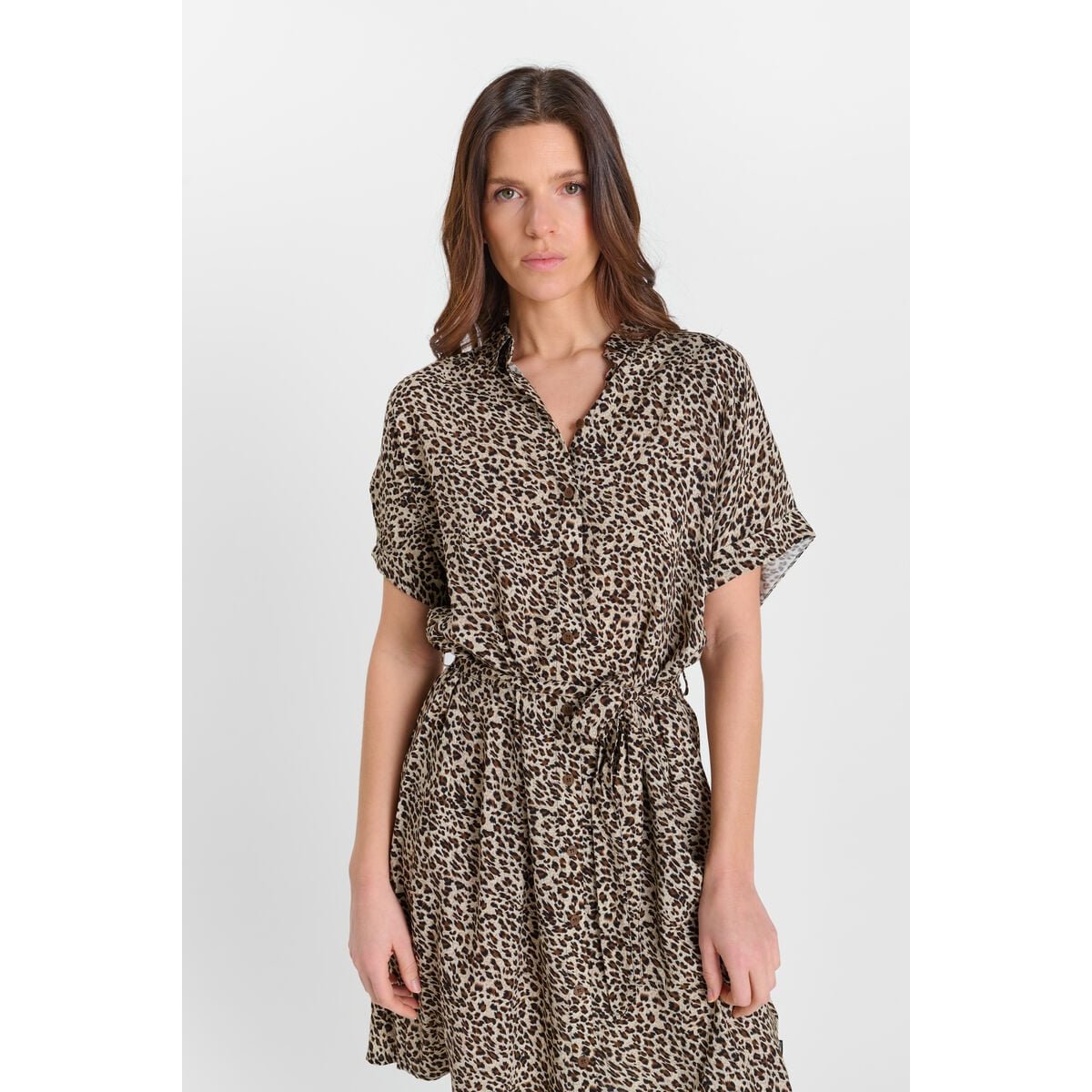Robe droite LOPYA brown, LE TEMPS DES CERISES
