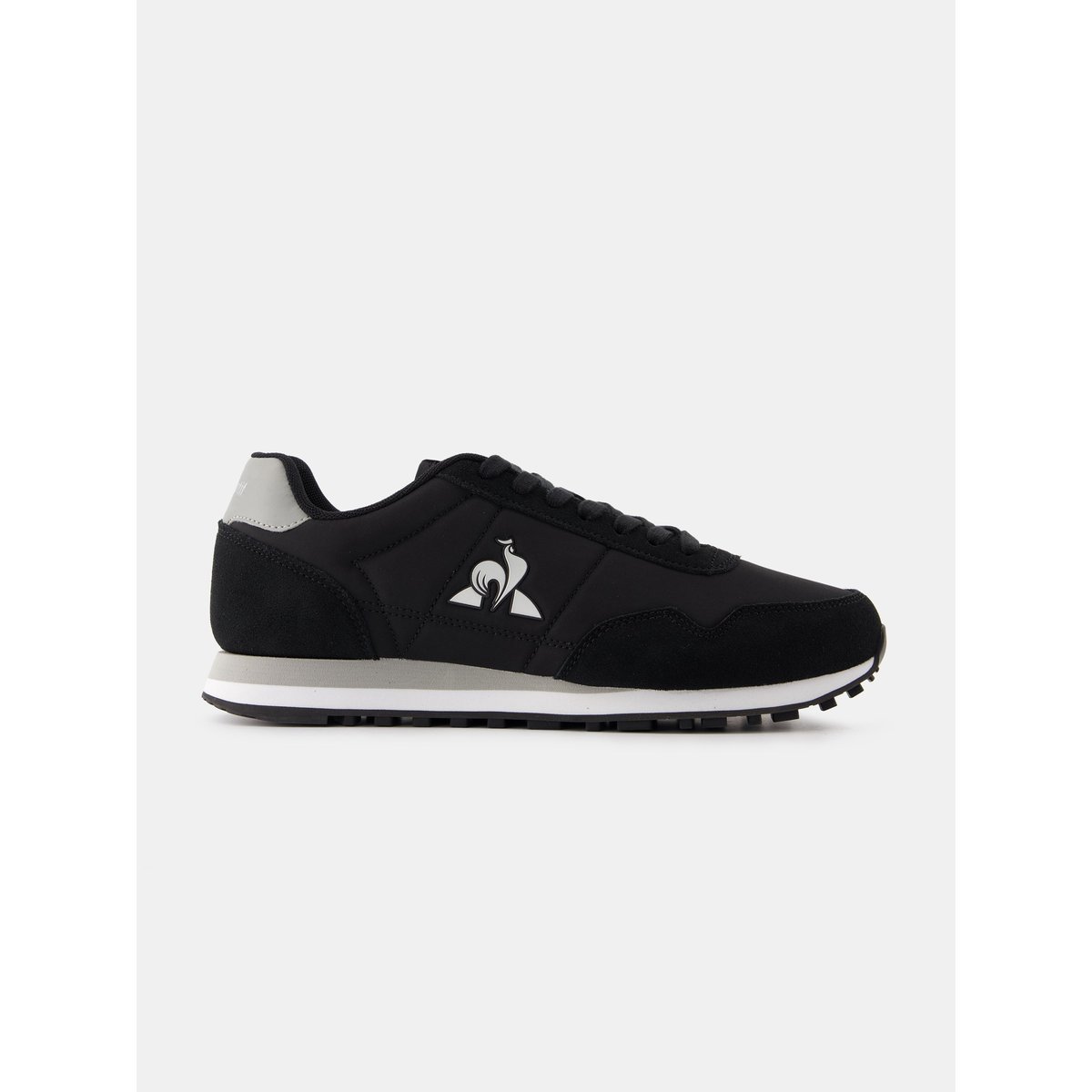Sneakers retro-running en textile et suede Astra black/silver, LE COQ SPORTIF