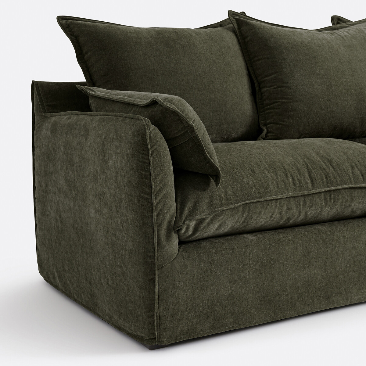 Canapé 2, 3, 4, 5 places, déhoussable, polyester chiné, ODNA vert mousse, LA REDOUTE INTERIEURS
