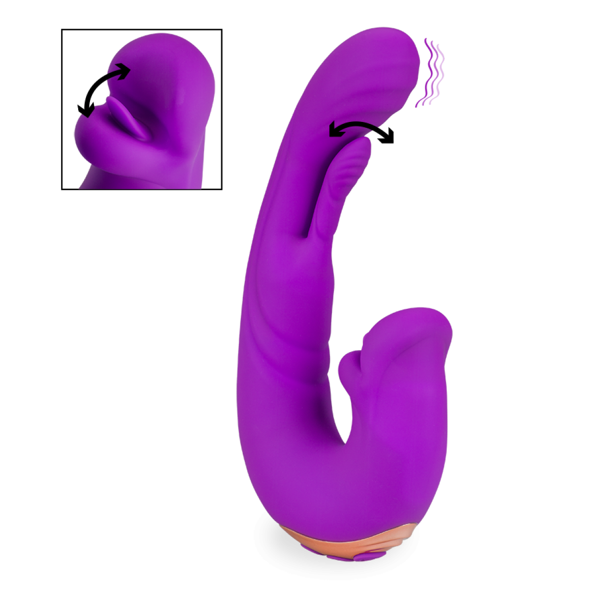 Vibromasseur puissant rabbit langue Munchy violet, LOVE AND VIBES