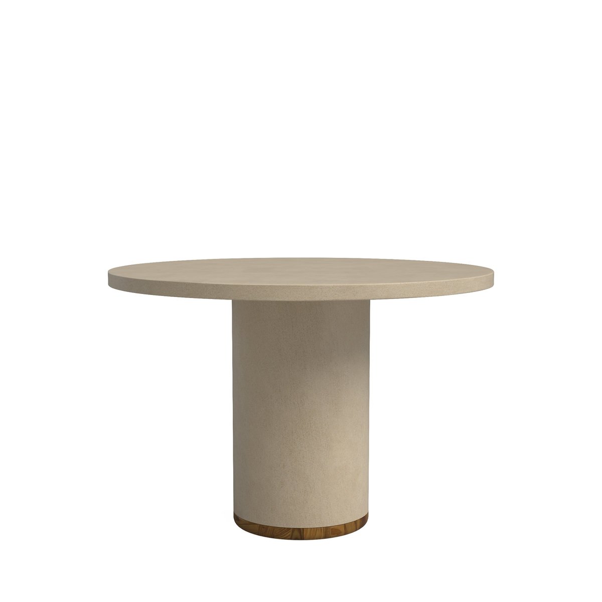 Table à manger en microciment couleur terre 110 cm - JARA sable, HANNUN