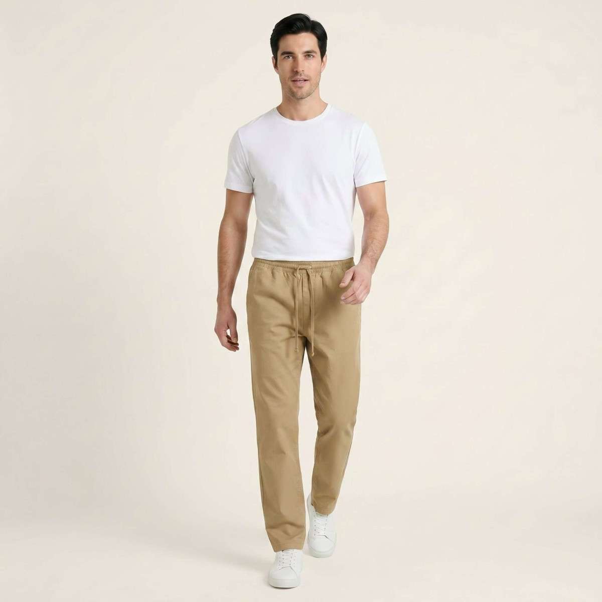 Pantalon coton droit marron, VANS