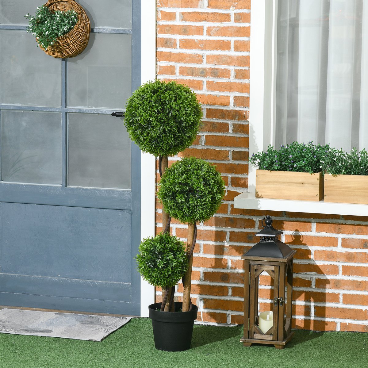 Topiaires artificielles PE Vert vert, HOMCOM
