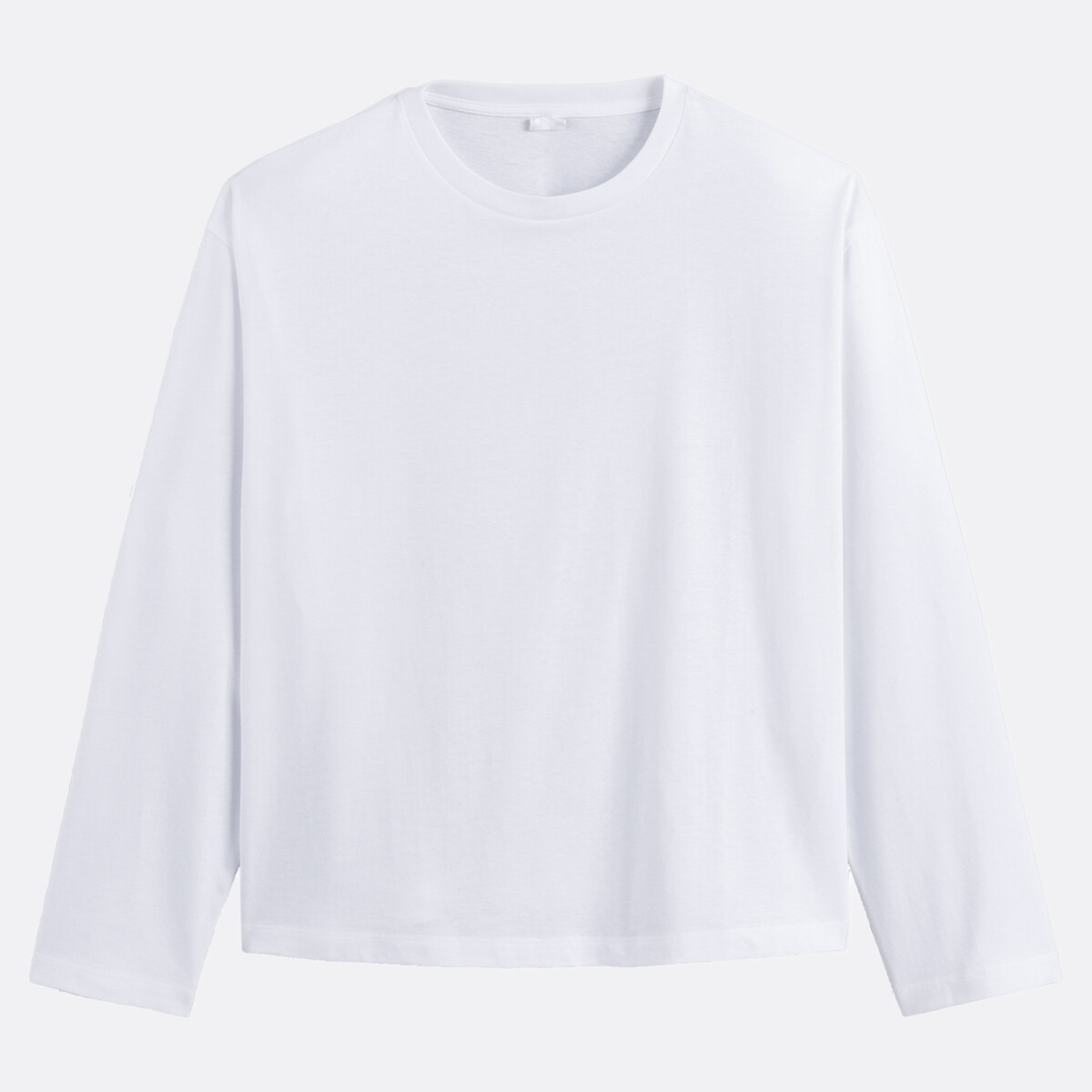 Haut de pyjama en jersey pur coton blanc, LA REDOUTE COLLECTIONS