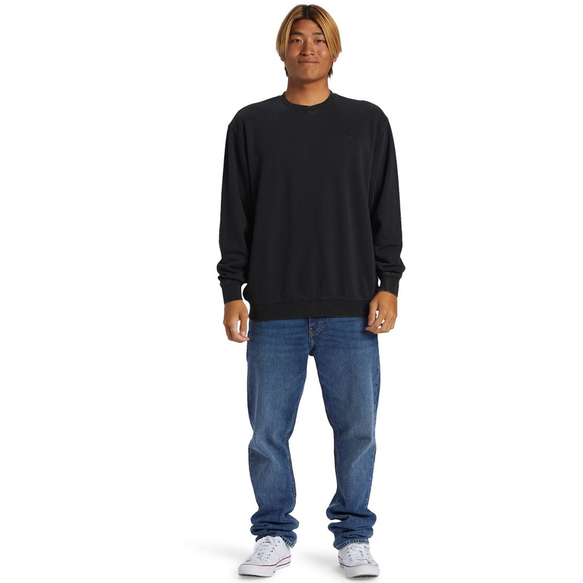 Sweat col rond noir, QUIKSILVER