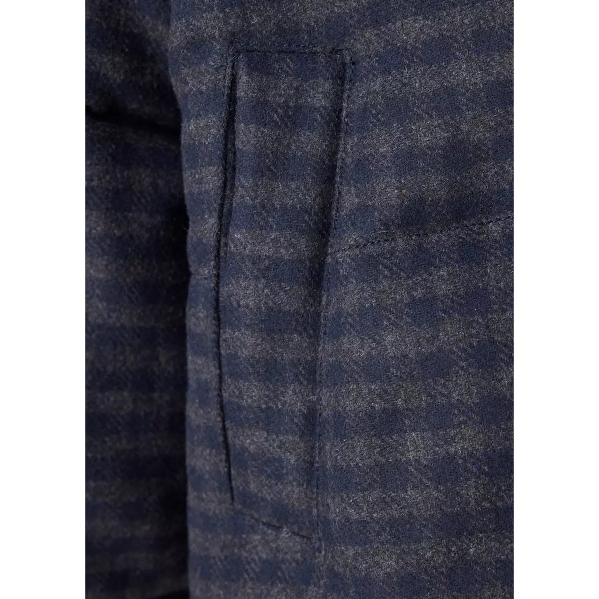 Anorak matelassé carreaux bleu marine, MANGO TEEN