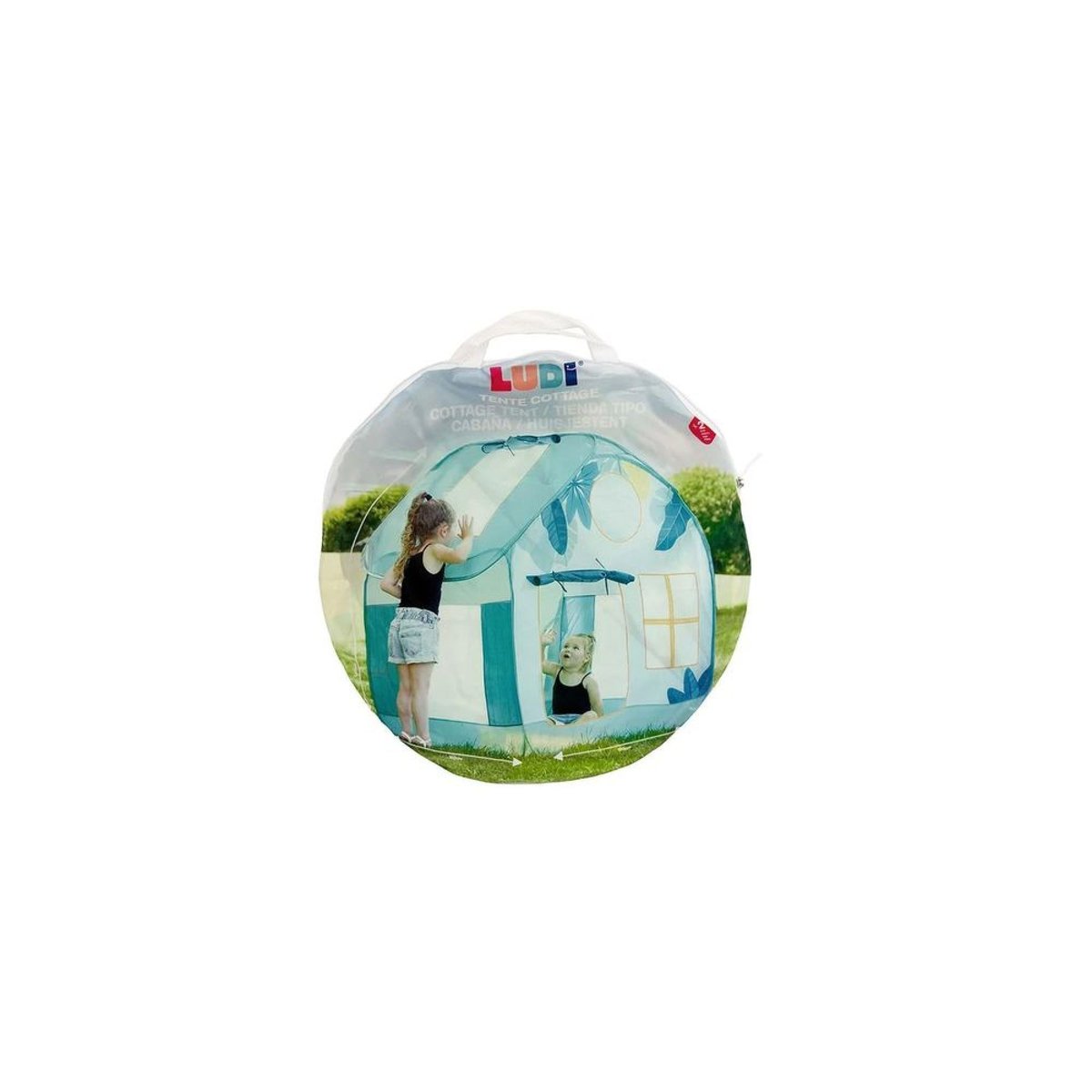 Maison tente de jeu Cottage XXL d'extérieur pour enfant couleur unique, LUDIMOUSSE