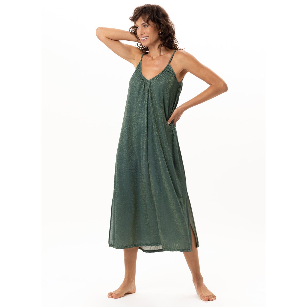 Robe en maille fil textile COCO 241 vert, LE CHAT