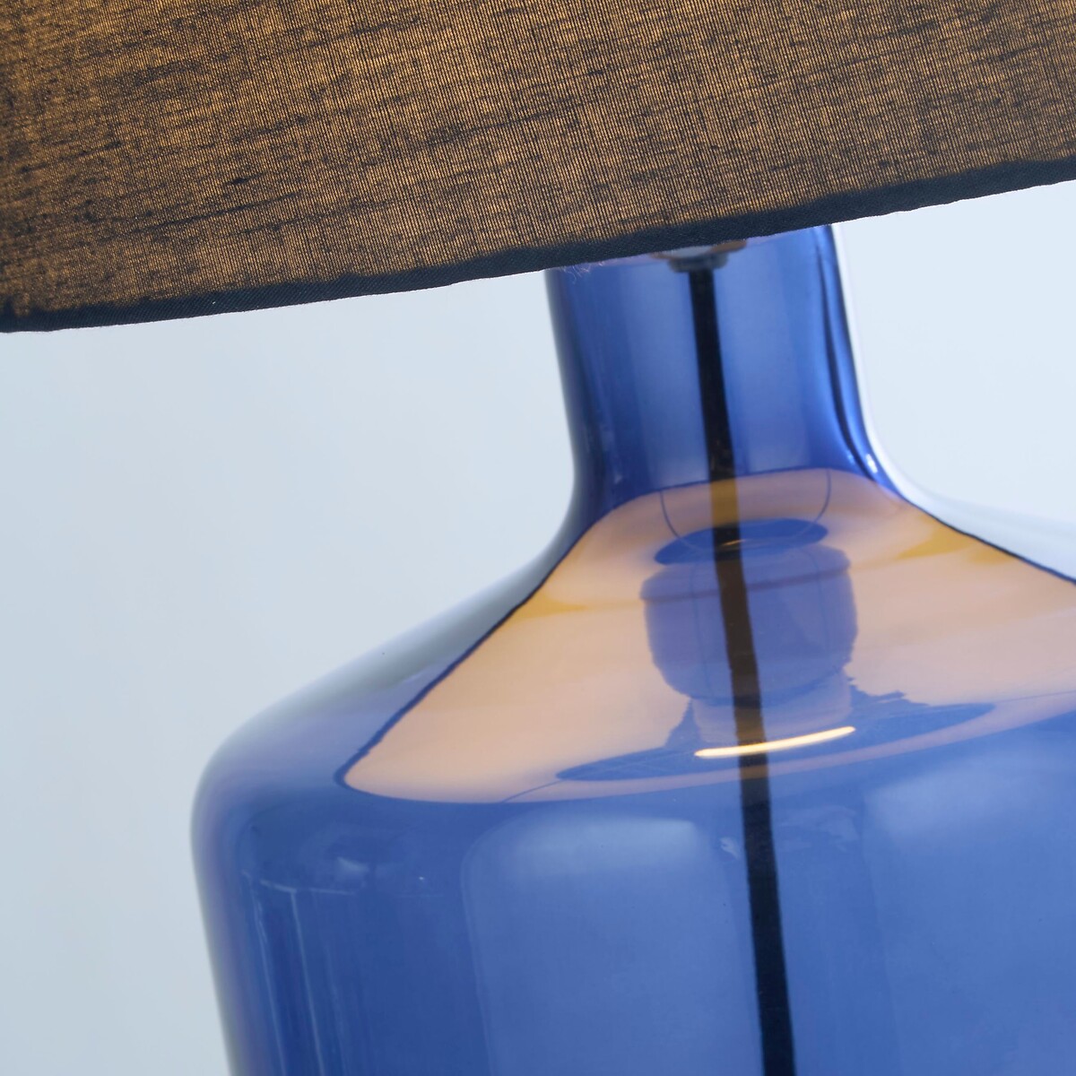 Tarbes Glass Table Lamp with Shade in Blue blue, SO'HOME