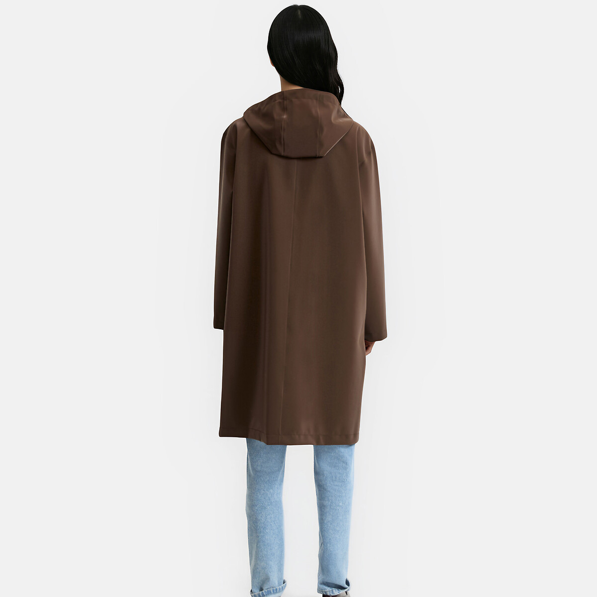 Coupe-vent mi-long à capuche marron, LA REDOUTE COLLECTIONS