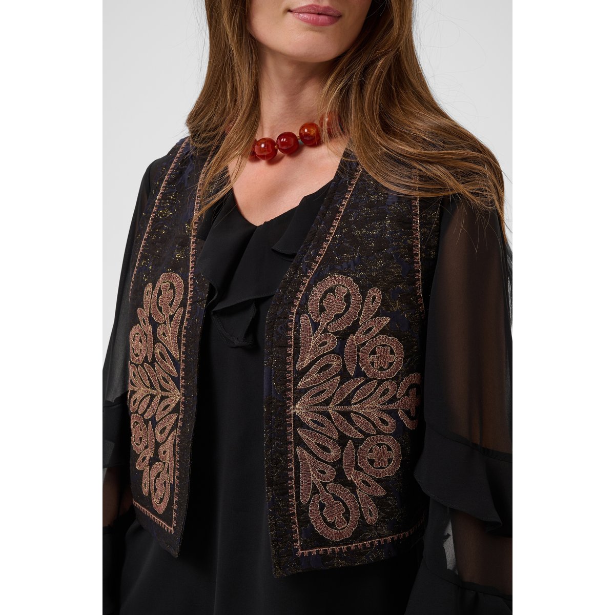Manteau noit night jacquard, CREAM
