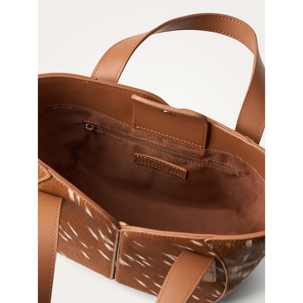 Sac à main avec anses et bandoulière Mini ALTAÏ camel, VANESSA WU