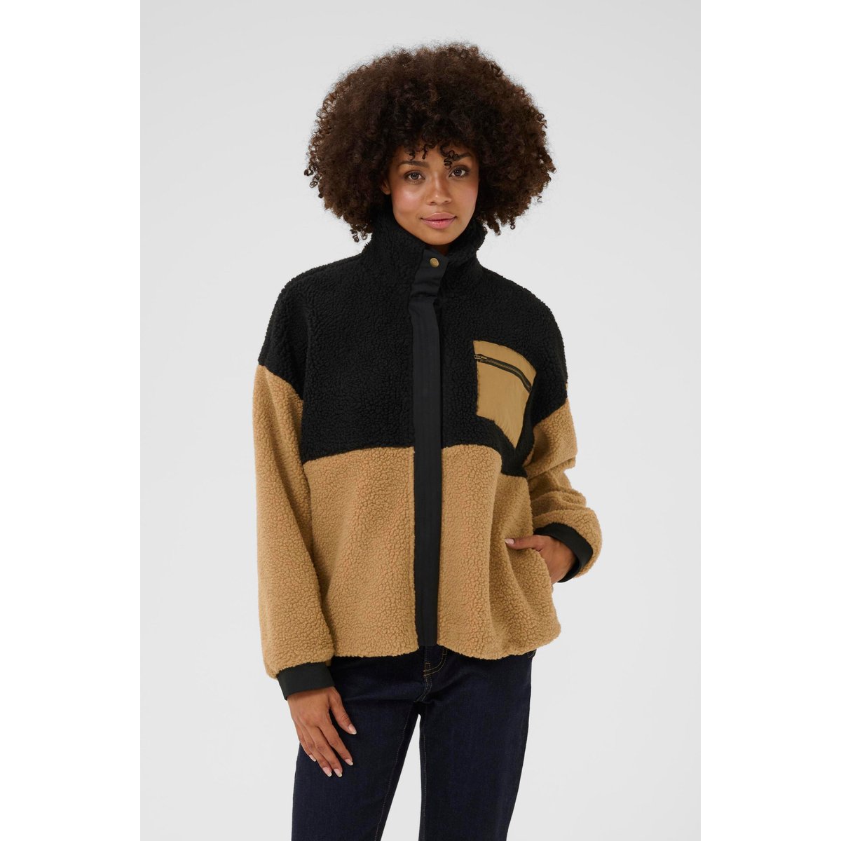 Manteau noir beige black/cub, CULTURE
