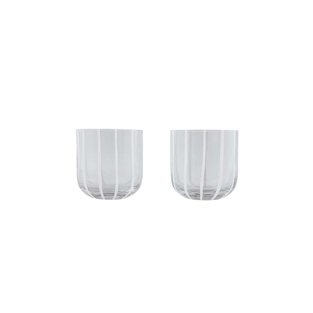 verre en verre à rayures LIVING blanc, OYOY LIVING DESIGN