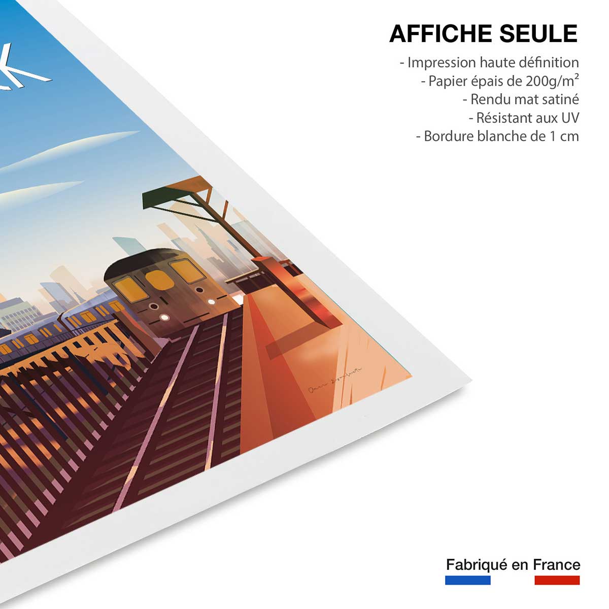 Affiche ville voyage New York City affiche seule, HEXOA