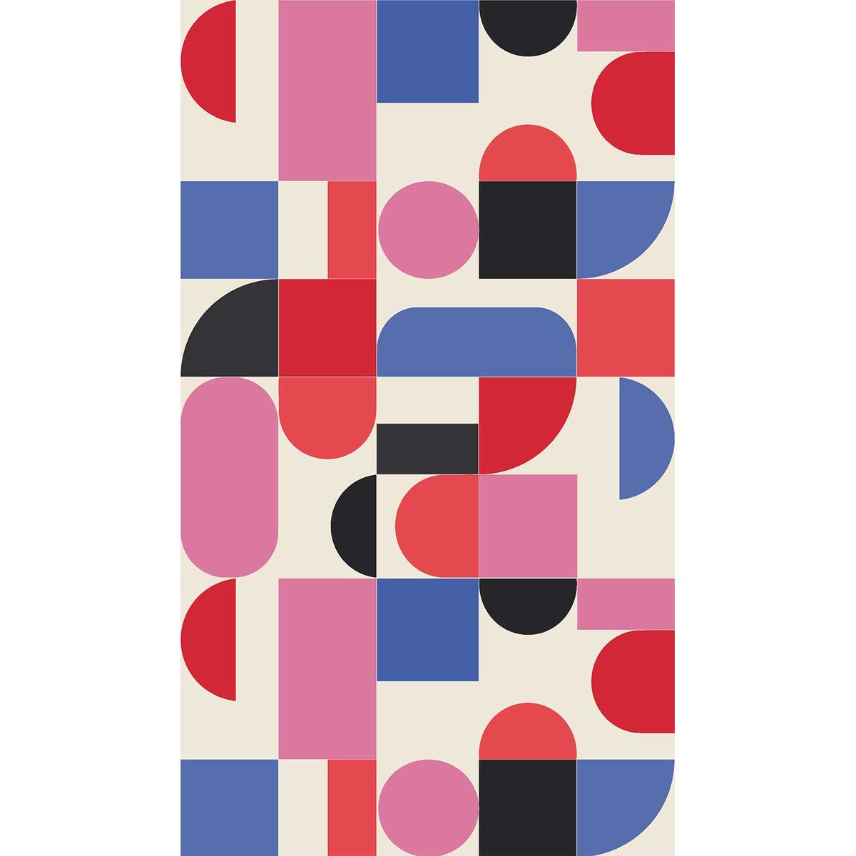 Papier peint rose intissé, HEXOA