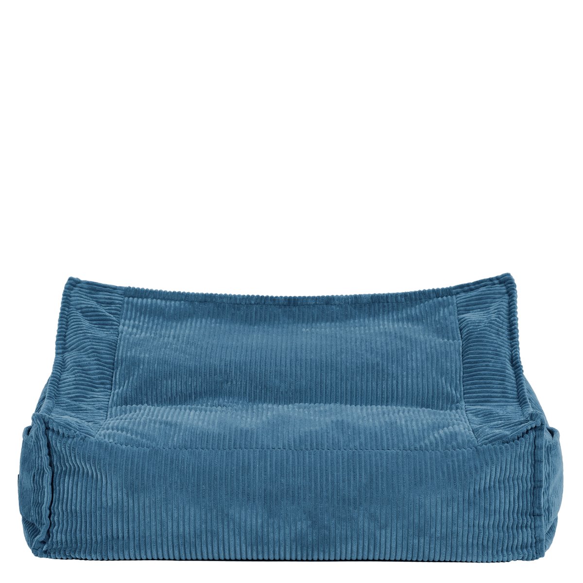 Pouf canapé enfant 2 places en velours côtelé Oeko-Tex® - ALTO bleu jeans, ICON