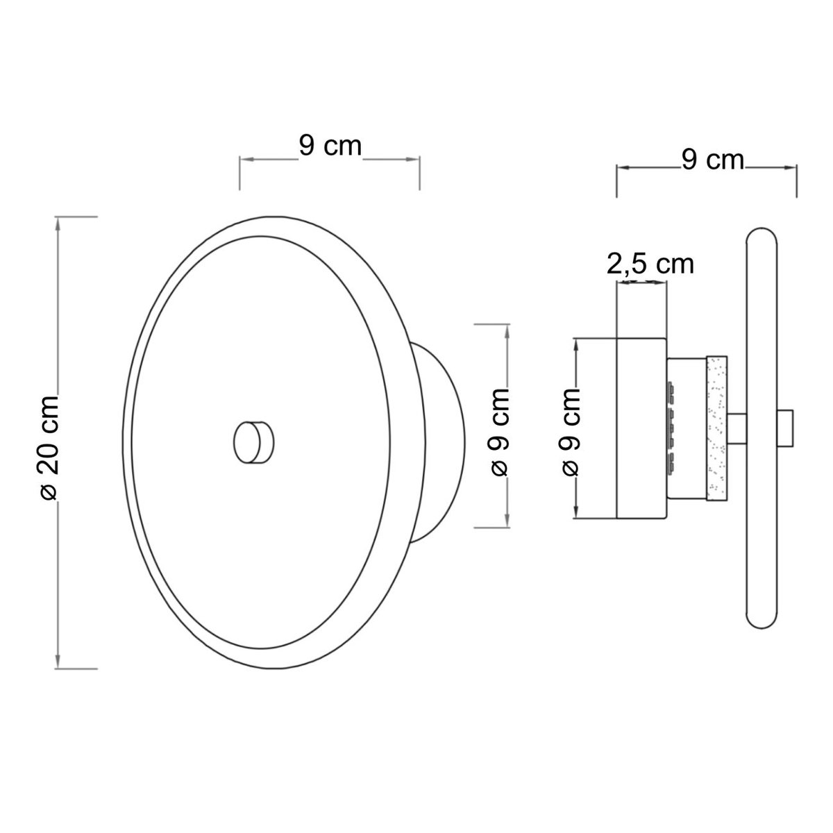 Applique ou spot marbre rond LED - LILASEA laiton et blanc, KOSILUM