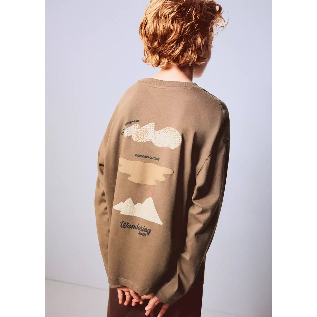 T-shirt oversize imprimé caramel, MANGO KIDS