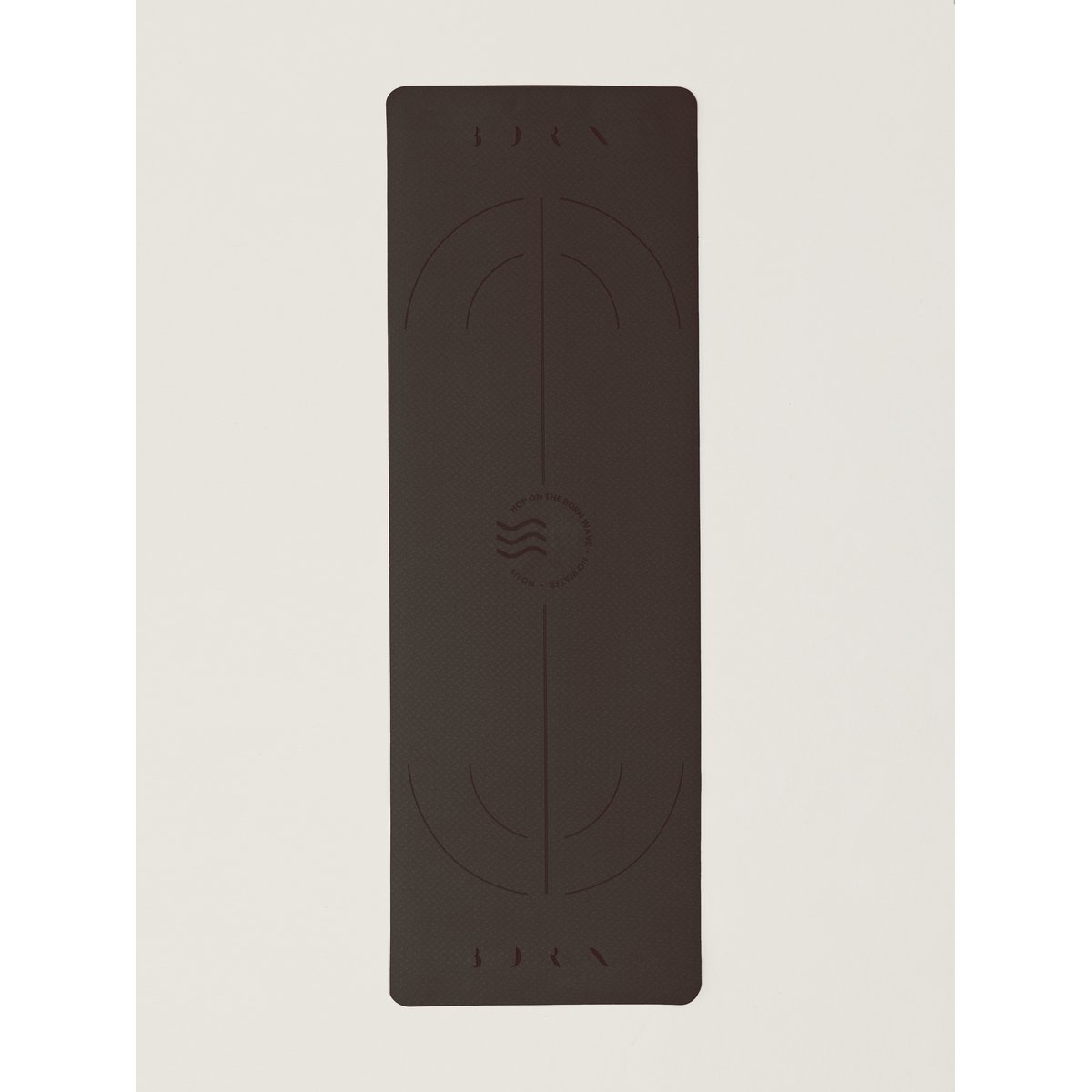 Tapis de Yoga MAT WAVE 6MM marron chocolat, BORN