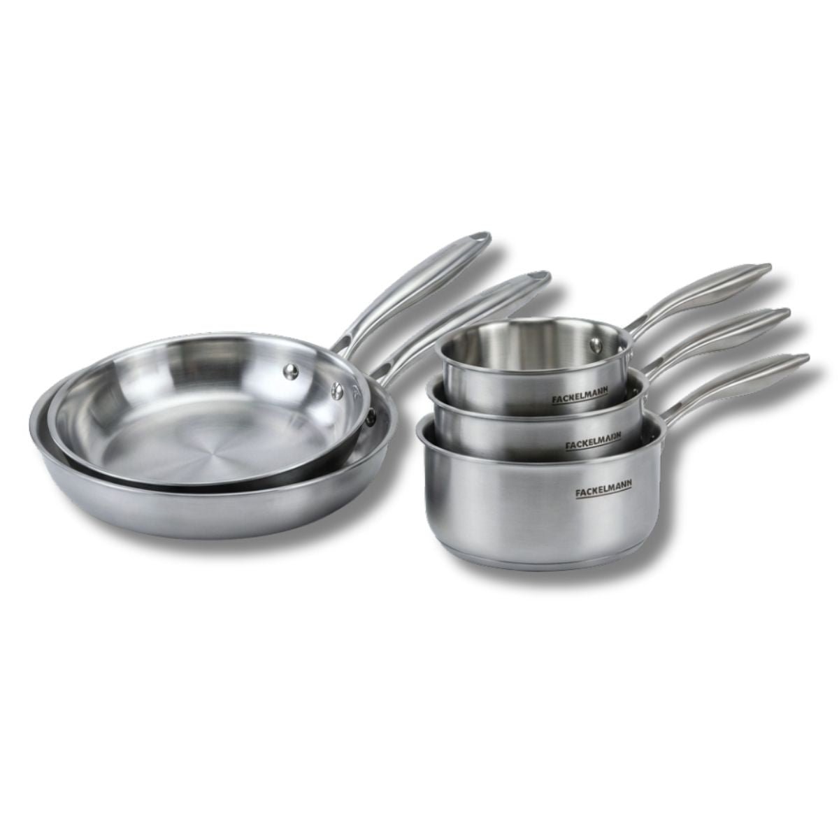 Batterie 2 poêles 26/28cm + 2 casseroles 14/18cm VITA3 gris, FACKELMANN
