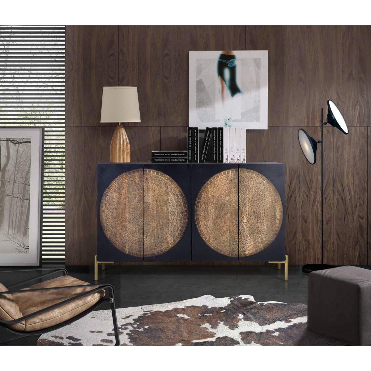 Buffet - EBÉLINE noir, DECORATION D’AUTREFOIS