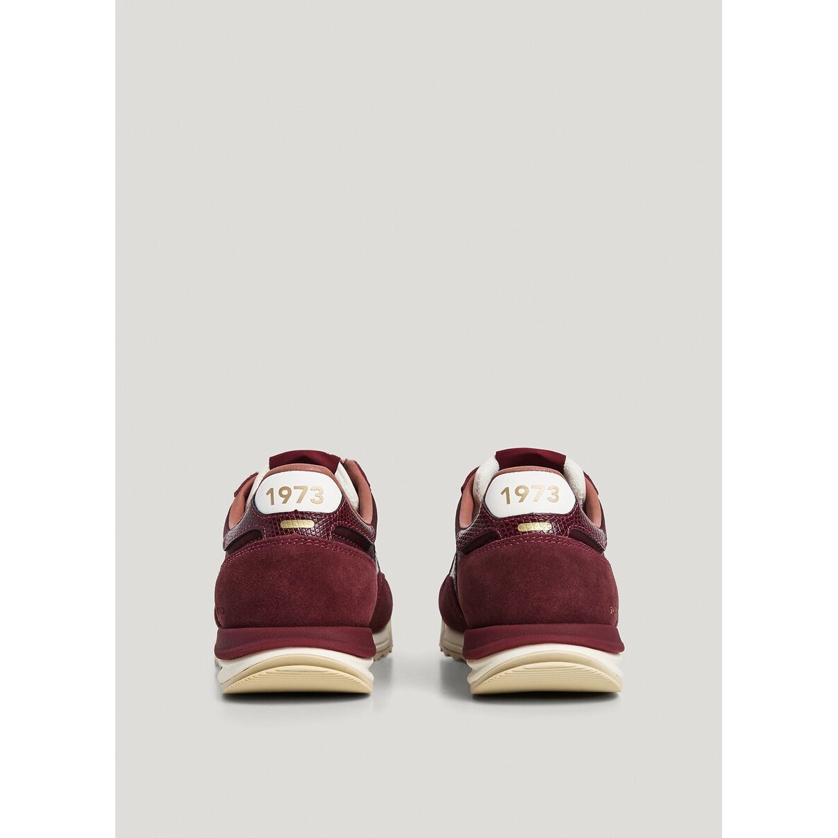 Baskets mix matières MARVIN MUSE bordeaux, PEPE JEANS