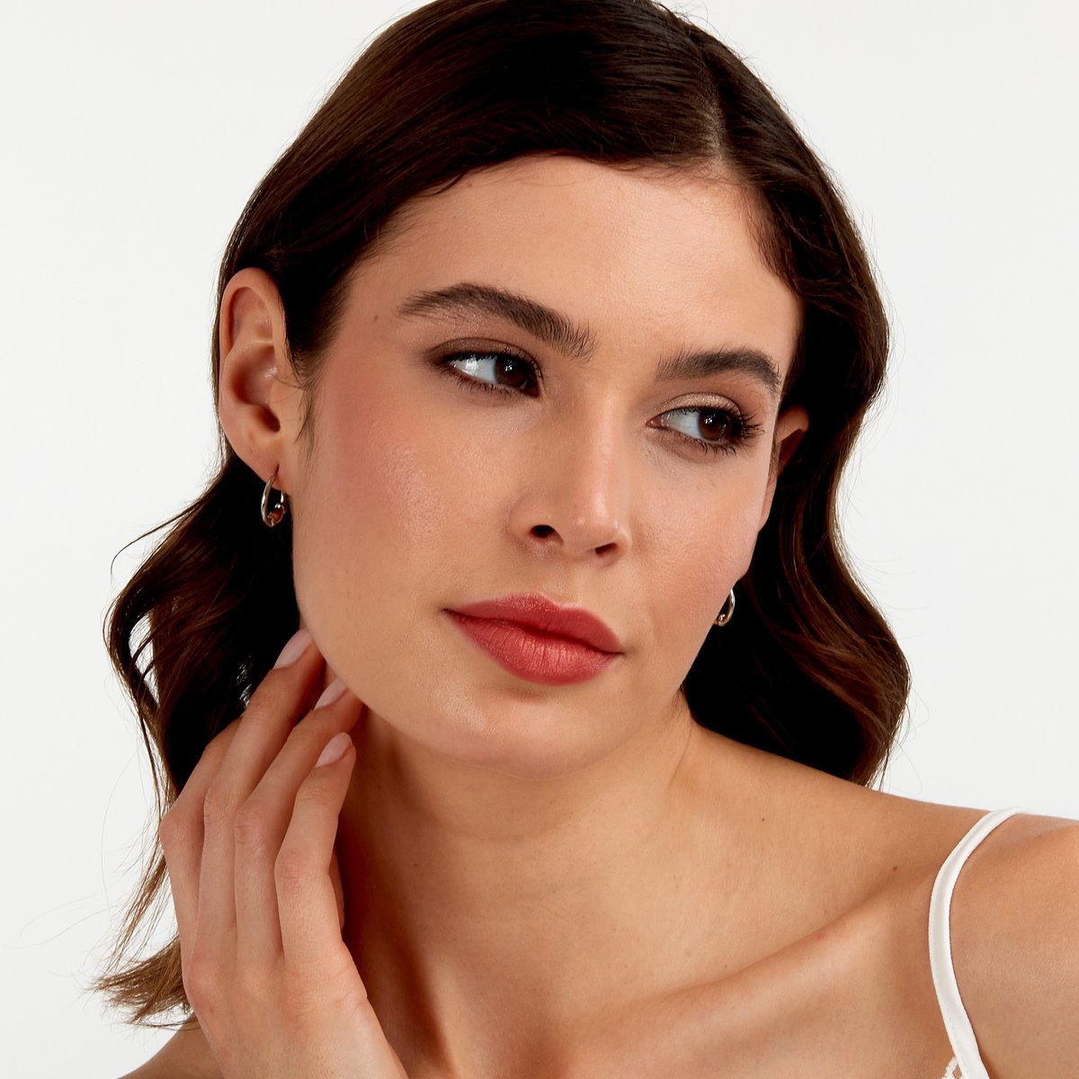 Boucles D'Oreilles en acier,cristaux, COLORI argent, or, MORELLATO