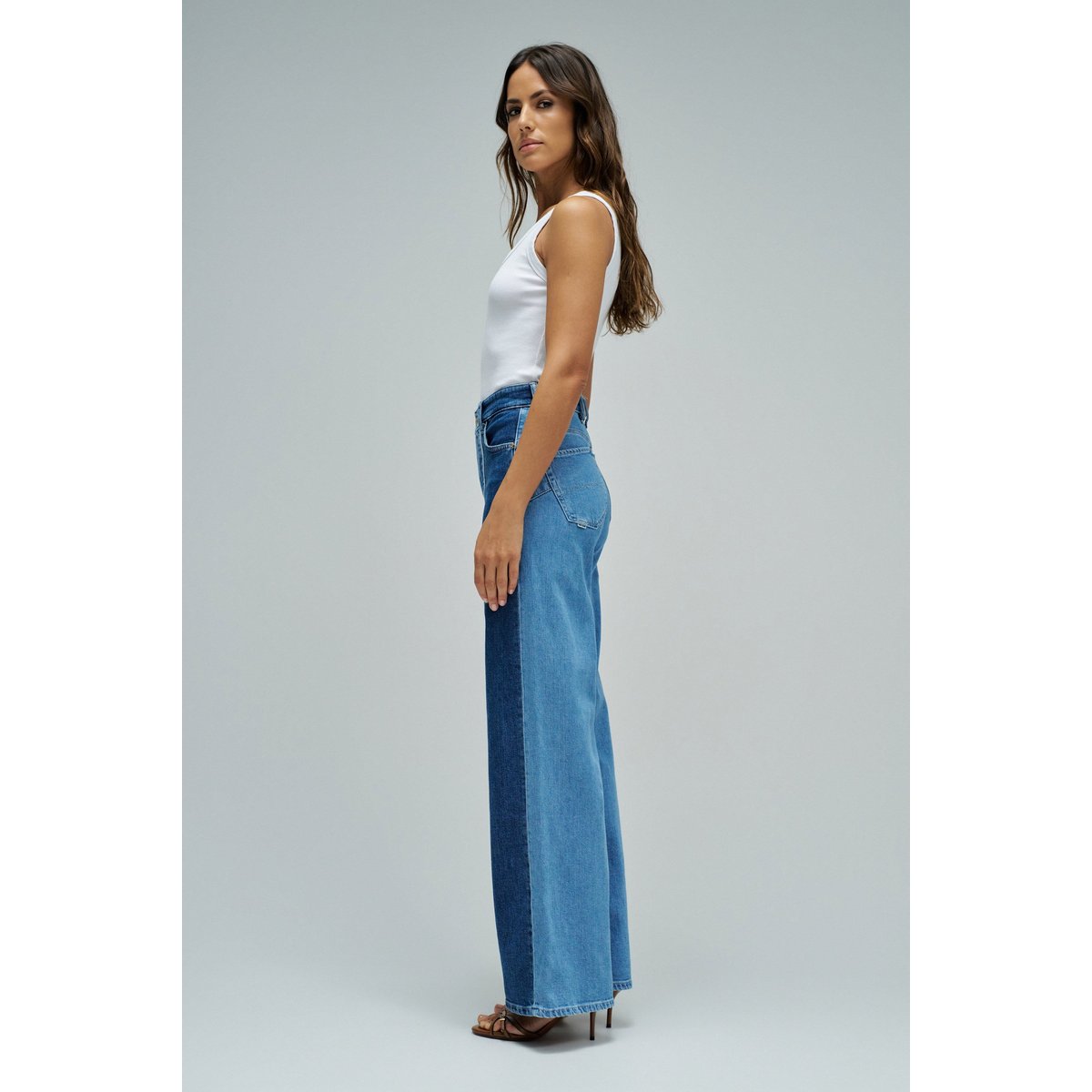 JEAN FAITH PUSH IN WIDE bleu, SALSA JEANS