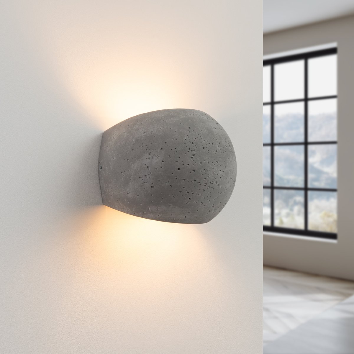 Applique murale Béton Gris G9 2 Globe gris, EDEN