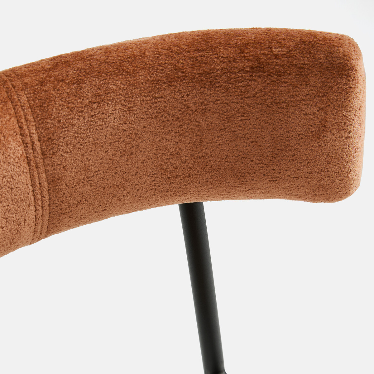 Chaise en métal acier et tissu texturé, SARVIO terracotta, LA REDOUTE INTERIEURS