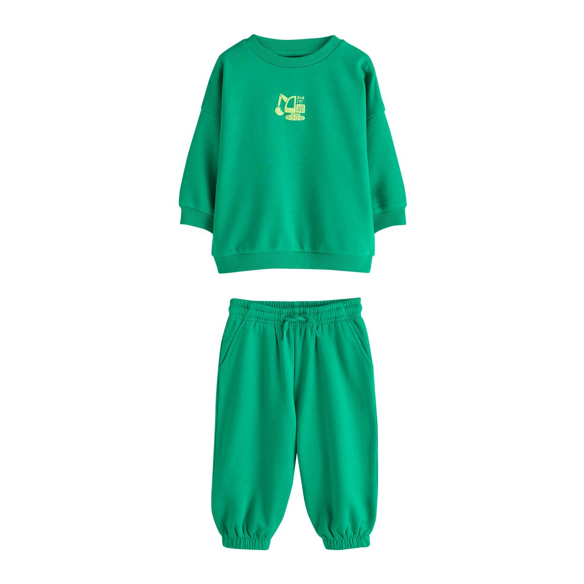 Haut ras du cou et pantalon de jogging, 4 pcs vert/bleu marine, NEXT
