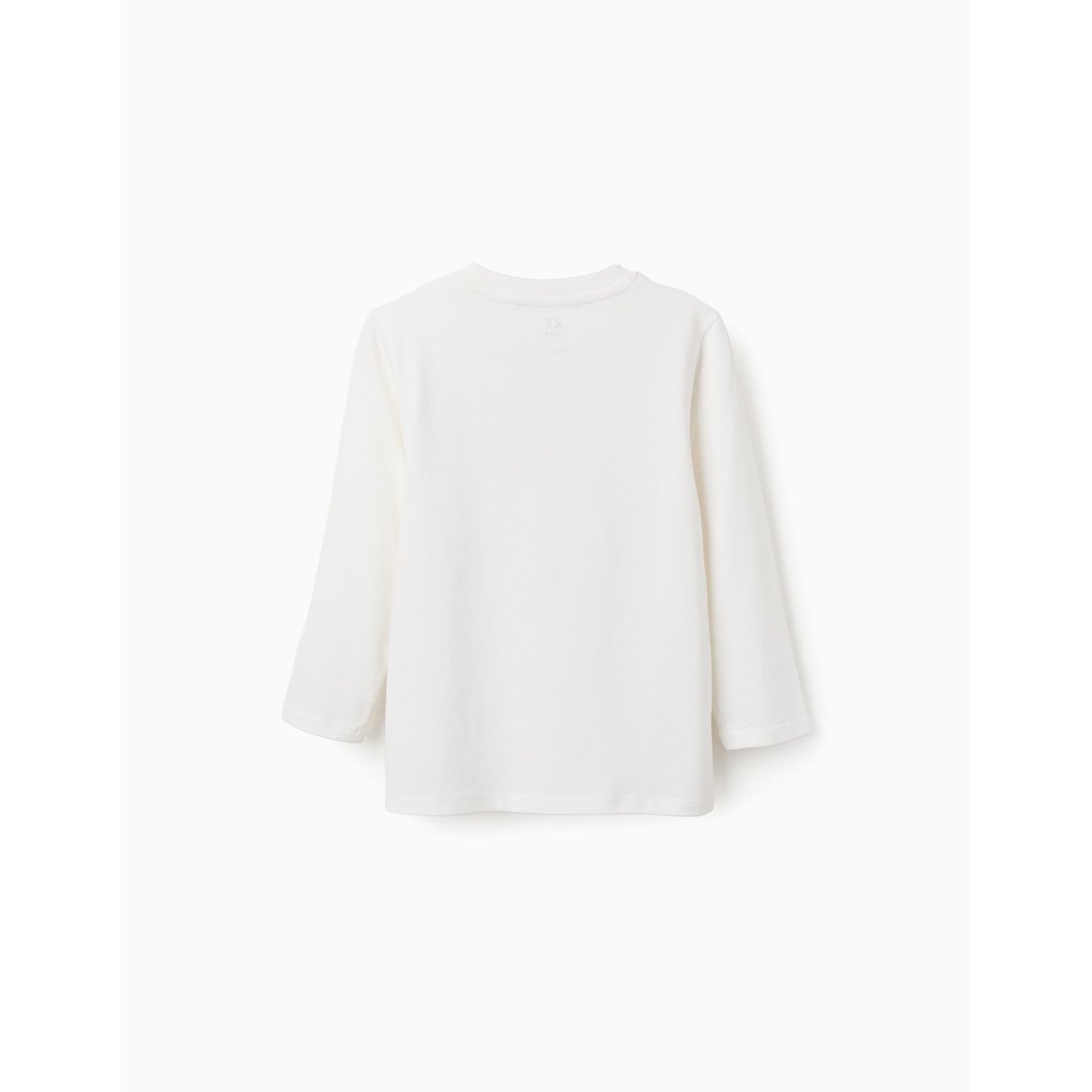 T-shirt en coton à manches longues avec imprimé Shapes blanc, ZIPPY