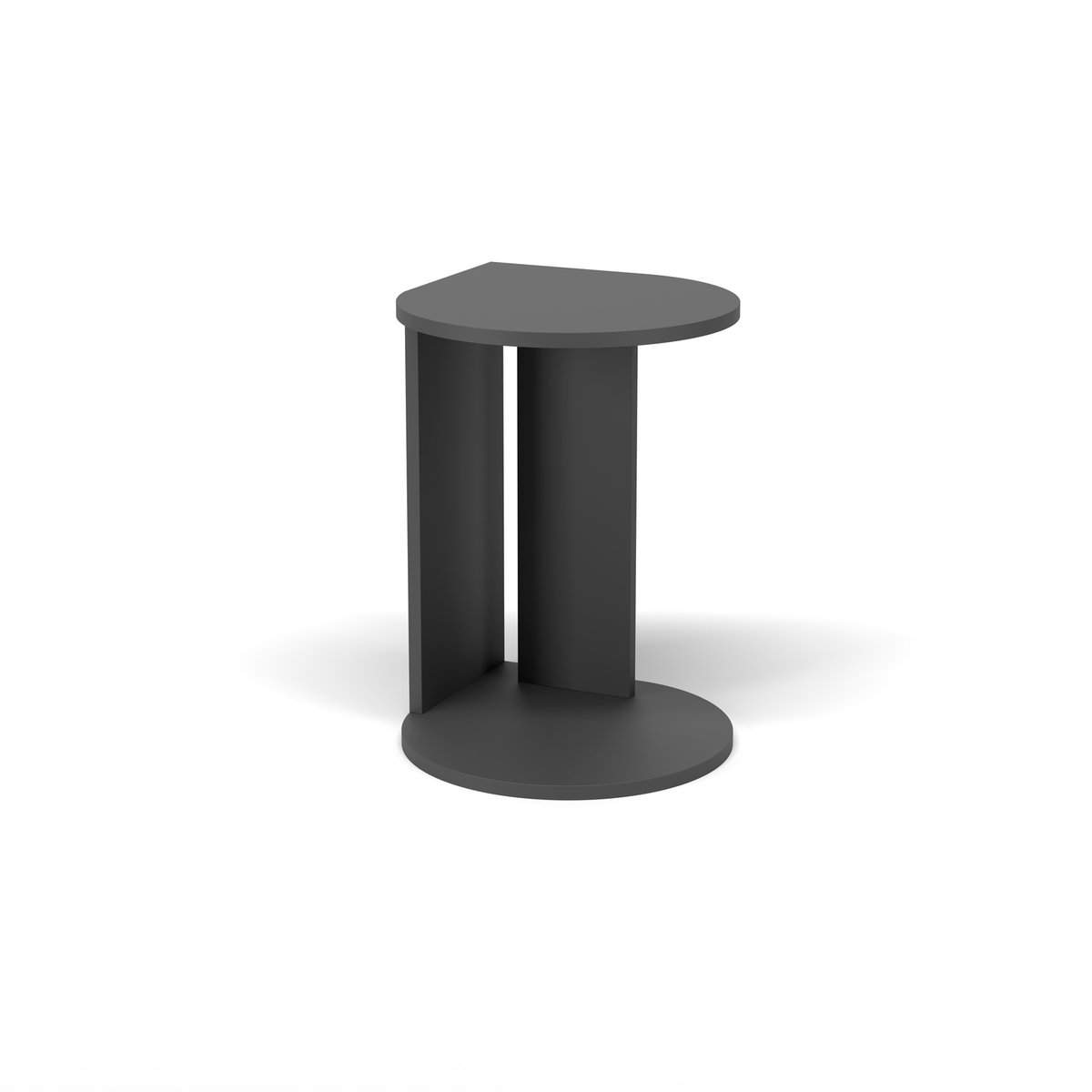 Table d'appoint-guéridon placard, TRÉBOL gris graphite, HERDASA