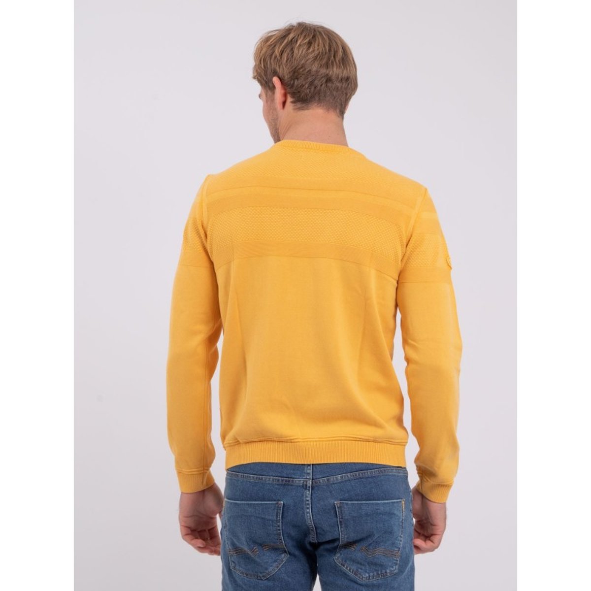 Pull Fin Col Rond Amazarin jaune, RITCHIE