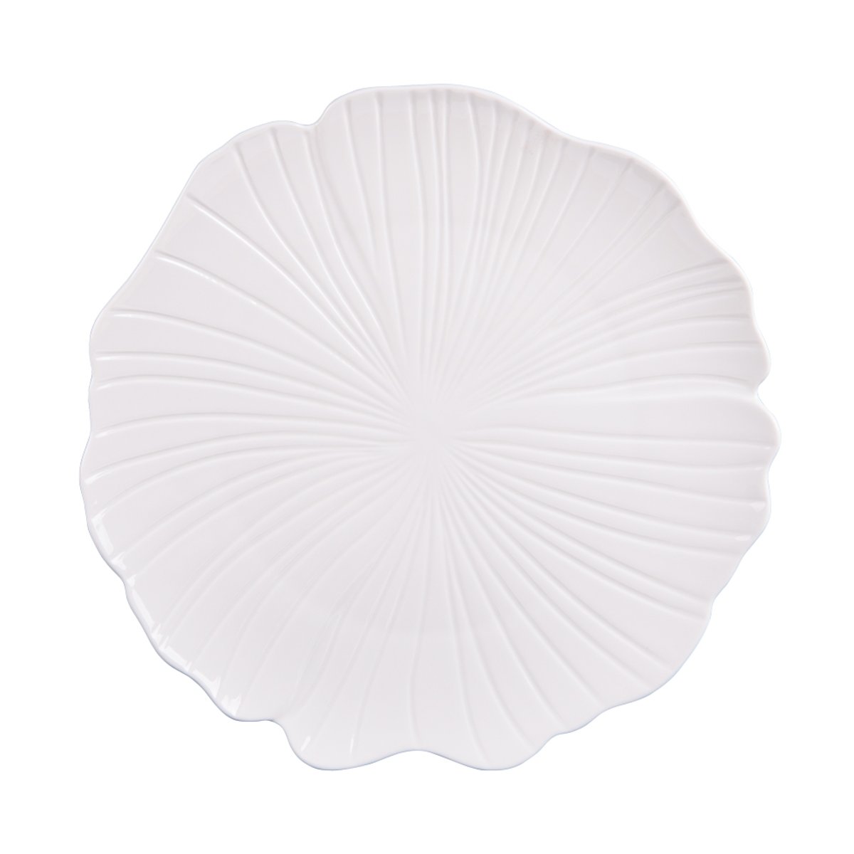 Assiette de présentation Ginkgo 30 cm blanc, TABLE PASSION