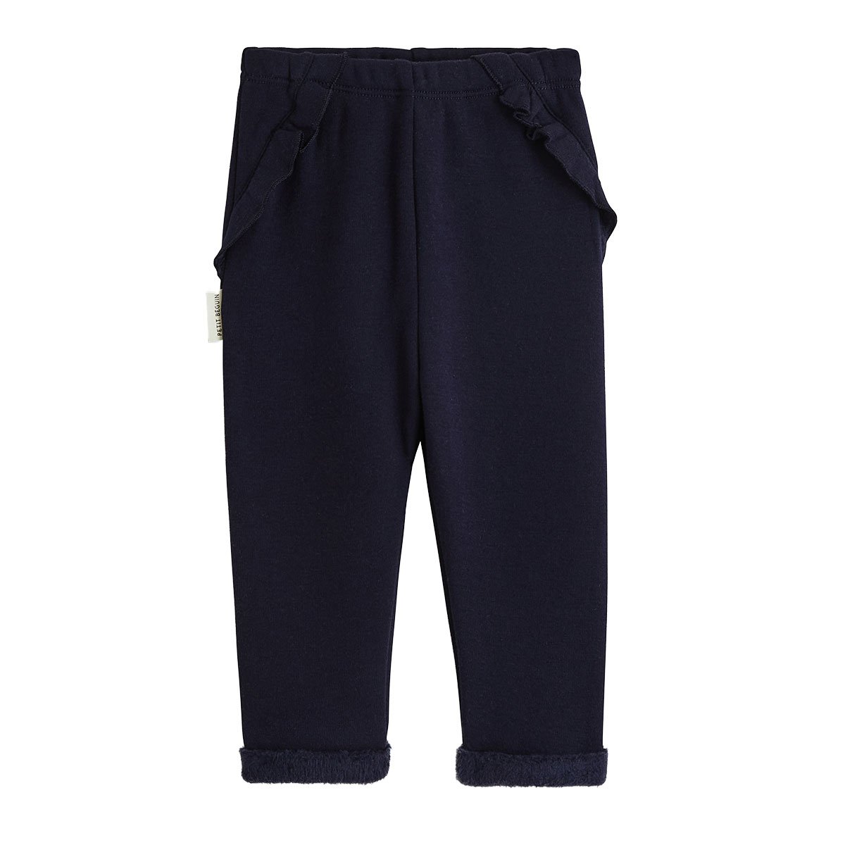 Lot de 2 leggings enfant en molleton ultra chaud Ilana bleu, PETIT BEGUIN