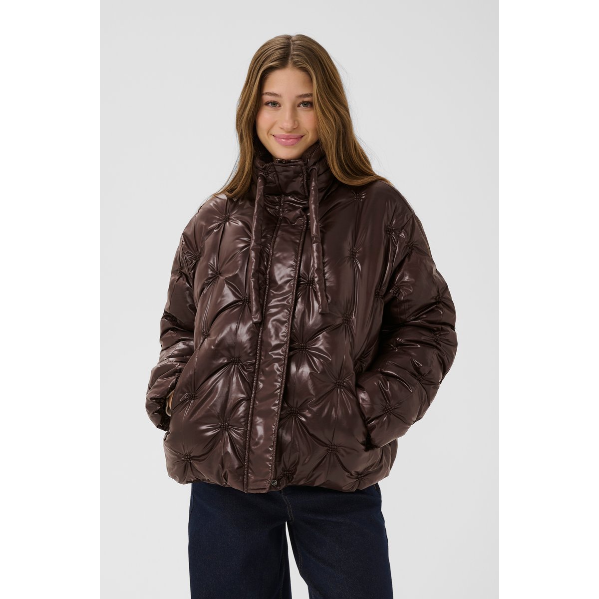 Manteau rembourré marron coffee bean, CREAM
